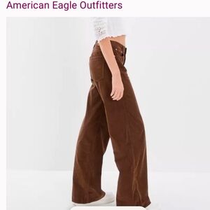 American Eagle Brown Corduroy Low Rise Skater Jeans Size 4